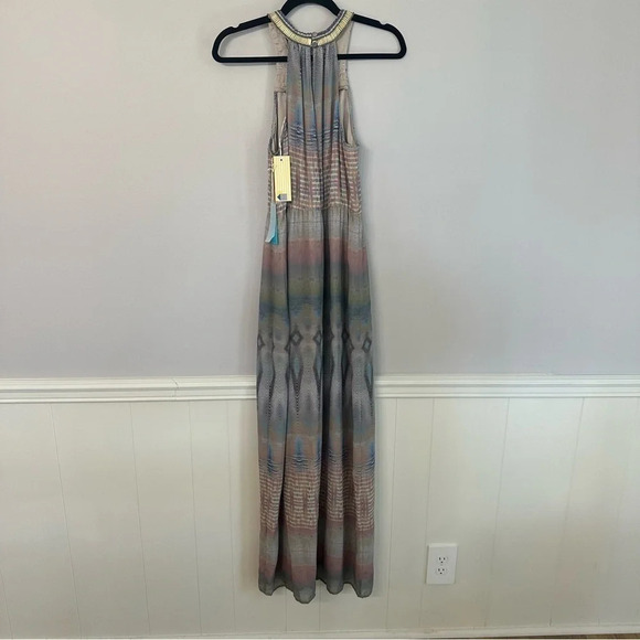 Charlie Jade Ava Multicolored Sleeveless Beaded Neck  Maxi Dress Size XS NWT - Picture 12 of 12